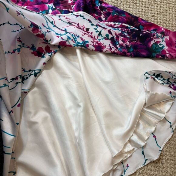 Cache Brand Strapless Satin Floral Mermaid Gown Size 2 - Picture 11 of 16